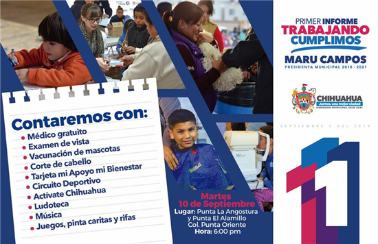 Rendirá alcaldesa Maru Campos Primer Informe de Gobierno en la colonia ...