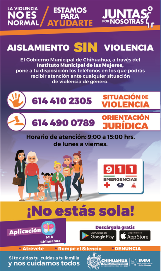 Habilita IMM líneas de atención a la violencia familiar y de género ...